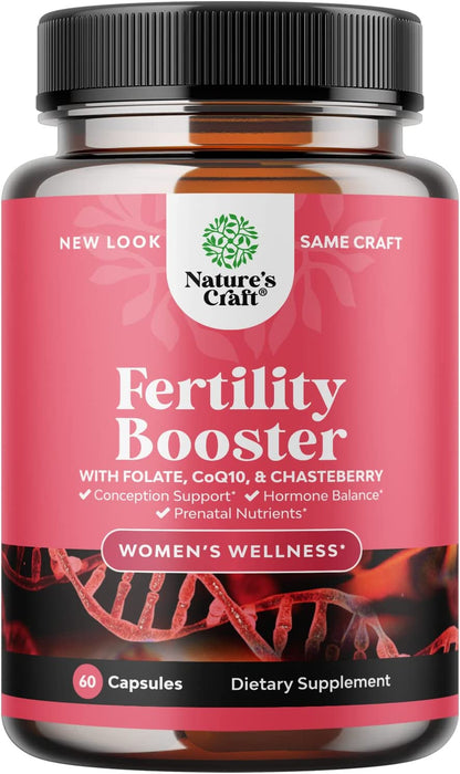 Nature's Craft Fertility Booster with Folate, Coq10 and Chasteberry 60 Capsules