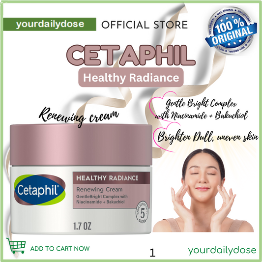 Cetaphil Face Cream, Healthy Radiance Renewing Cream(GentleBright Complex with Niac+Bakuchiol)1.7oz