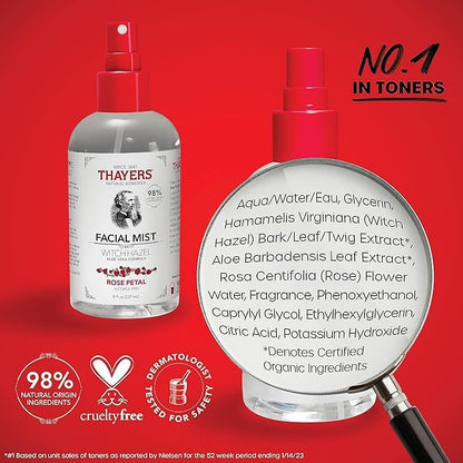 THAYERS FACIAL MIST WITCH HAZEL ROSE PETAL 237ML