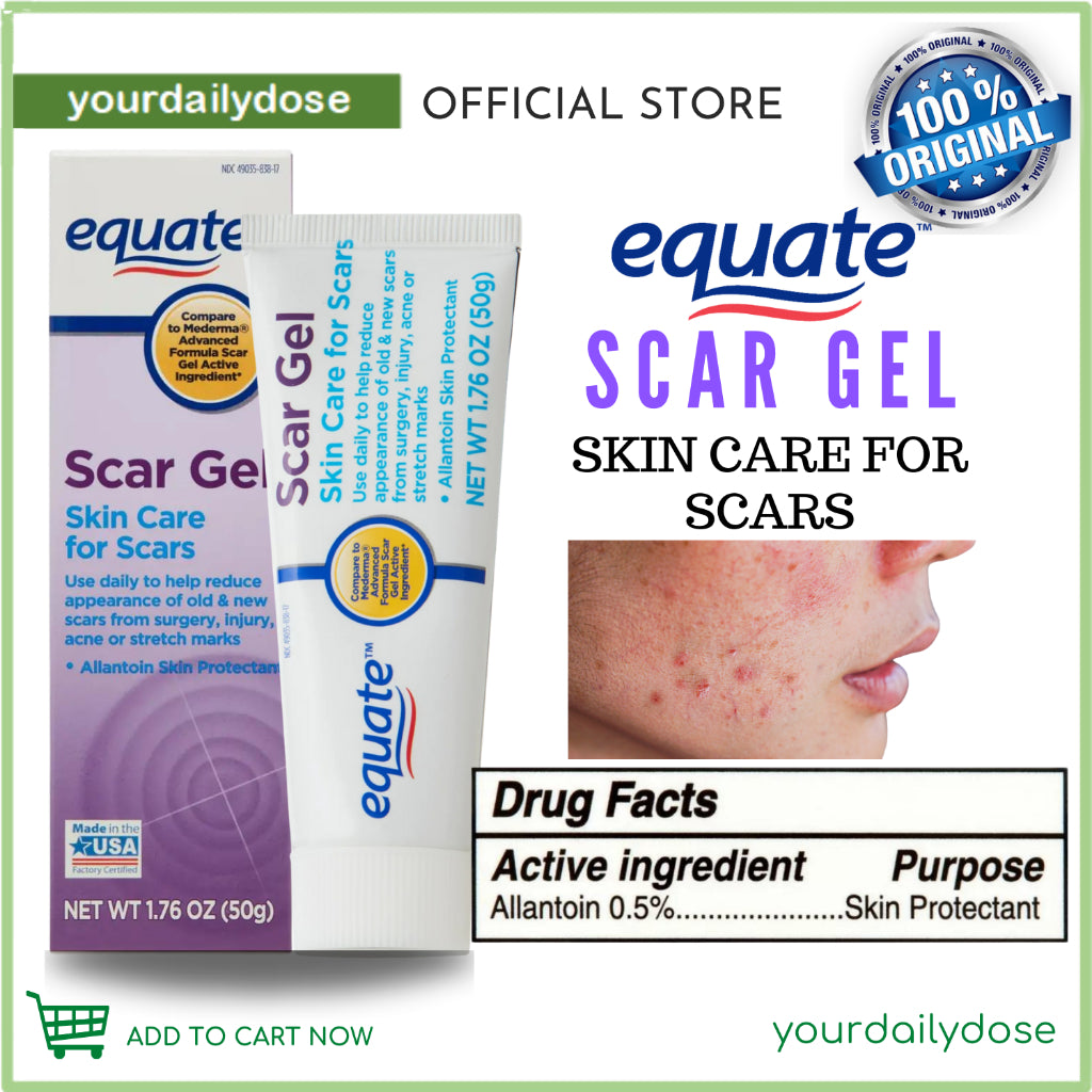 EQUATE SCAR GEL SKIN CARE FOR SCARS 1.76 50G