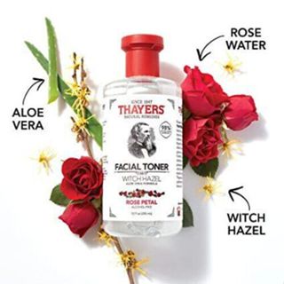 THAYERS Alcohol-Free Rose Petal Witch Hazel Facial Toner with Aloe Vera Formula, 12 Ounce