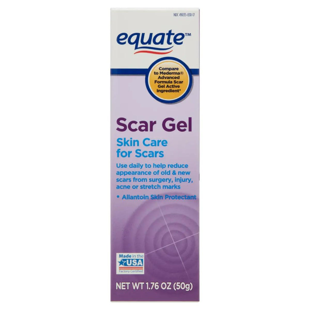EQUATE SCAR GEL SKIN CARE FOR SCARS 1.76 50G