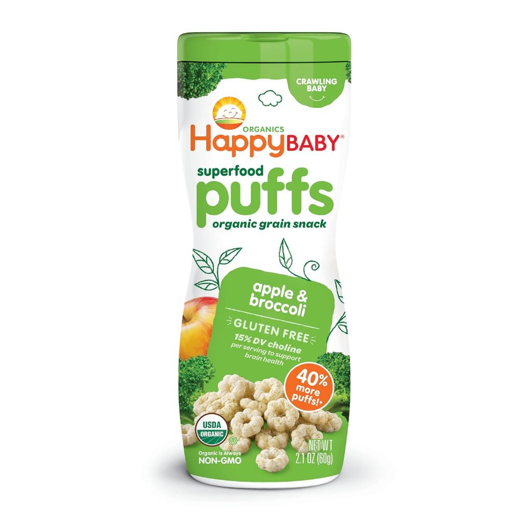 ORGANICS HAPPY BABY SUPERFOOD PUFFS ! ORGANIC GRAIN SNACKS 60g