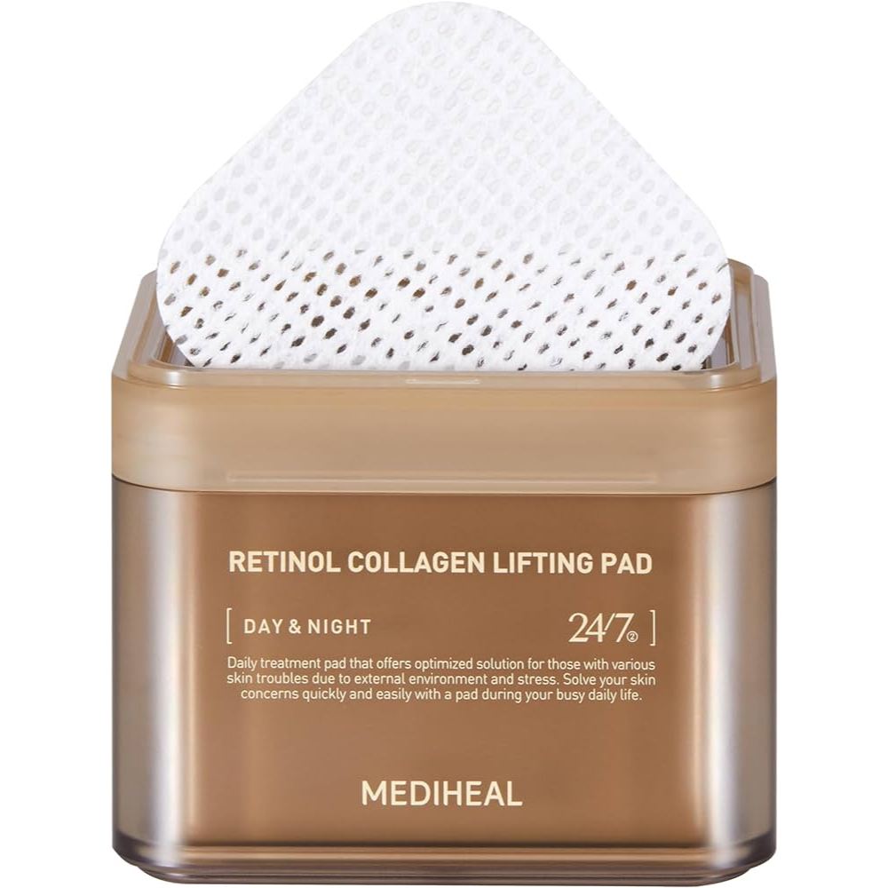 Mediheal Retinol Collagen Lifting Square Toner Pad Anti Aging Intensive Care (100 PADS)