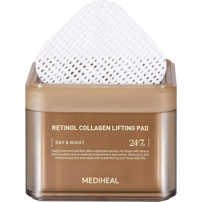 Mediheal Retinol Collagen Lifting Square Toner Pad Anti Aging Intensive Care (100 PADS)