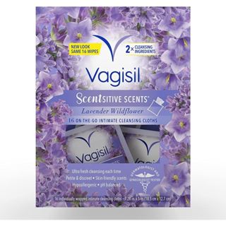 VAGISIL INTIMATE CLEANSING CLOTH I PEACH BLOSSOM I LAVENDER (SOLD PER PIECE)