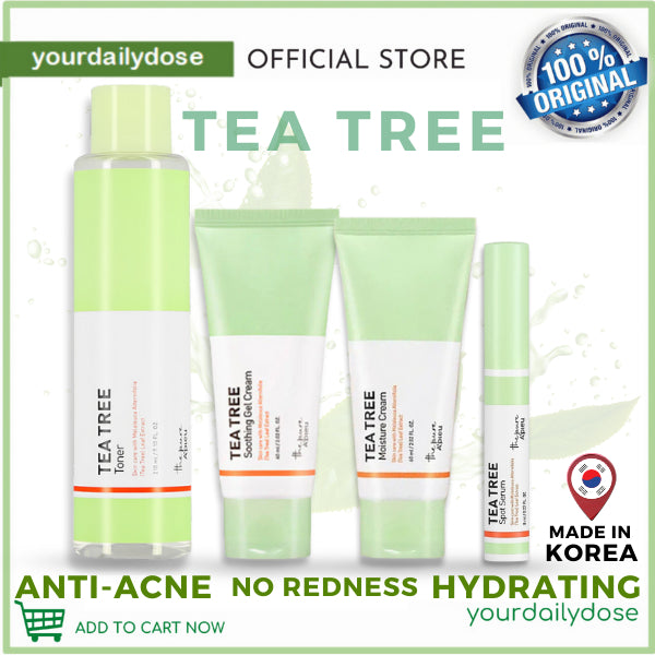 The Pure Tea Tree I SPOT SERUM I SOOTHING GEL I MOISTURE CREAM I TONER FROM KOREA