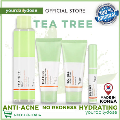 The Pure Tea Tree I SPOT SERUM I SOOTHING GEL I MOISTURE CREAM I TONER FROM KOREA