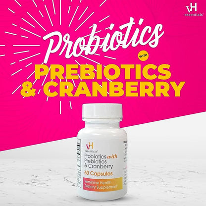 VH ESSENTIALS PROBIOTICS WITH PREBIOTICS AND CRANBERRY 60 CAPSULES