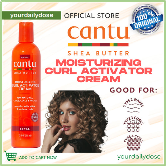 Cantu Moisturizing Curl Activator Cream with Shea Butter for Natural Hair 12 fl oz 355ml