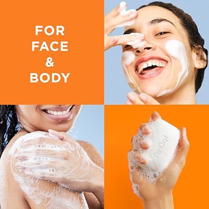 PanOxyl Acne Treatment Bar with 10% Benzoyl Peroxide, Maximum Strength Acne Bar Soap 113g