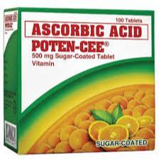 ASCORBIC ACID POTEN-CEE SUGAR FREE/ SUGAR COATED TABLET 10's