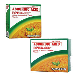 ASCORBIC ACID POTEN-CEE SUGAR FREE/ SUGAR COATED TABLET 10's