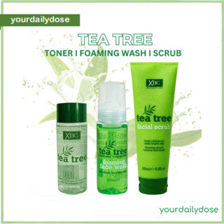 XBC Tea Tree foaming Wash,Scrub & Toner