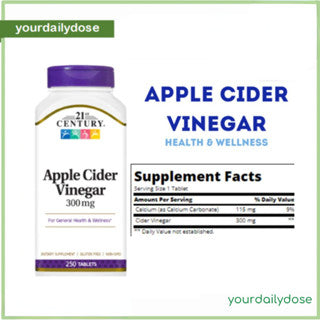 21st Century Apple Cider Vinegar 300mg 250 Tablets