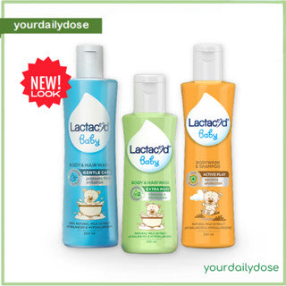 LACTACYD BABY HAIR & BODY WASH I GENTLE CARE I ACTIVE PLAY 150ml I 60ml