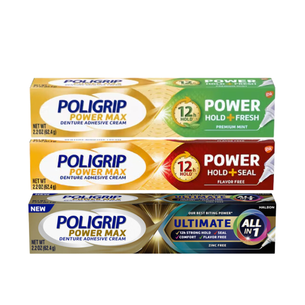 POLIGRIP DENTURE ADHESIVE CREAM 62.4GRAMS