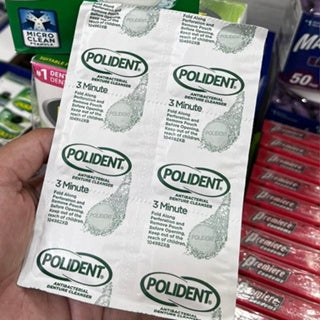Polident Denture Cleanser Tablet OVERNIGHT WHITENING | 3 MIN DAILY CLEANSER 1 PAD